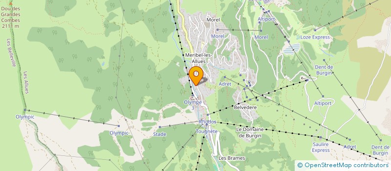 localisation de l'entreprise LE CHALET DE MERIBEL à LES ALLUES