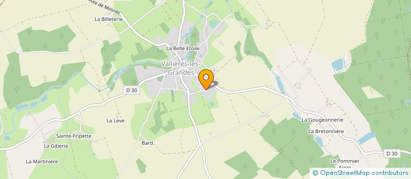 localisation de l'entreprise LE CHALET DES BRUYERES  VALLIERES-LES-GRANDES