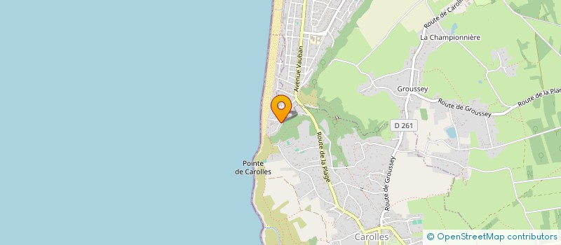 localisation de l'entreprise LE CHALET DES DUNES  CAROLLES