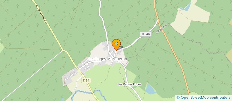 localisation de l'entreprise LE CHALET DES LOGES  LES LOGES-MARGUERON