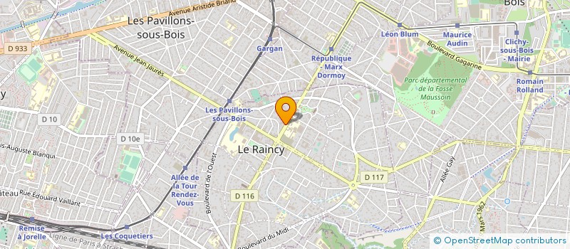 localisation de l'entreprise LE CHALET DES PINS à LE RAINCY