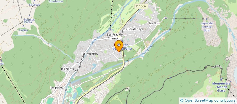 localisation de l'entreprise LE CHALET DES QUINO à CHAMONIX-MONT-BLANC