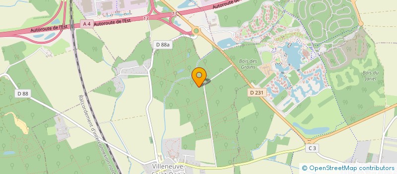 localisation de l'entreprise LE CHALET DU BOIS DE GRAINS  VILLENEUVE-SAINT-DENIS