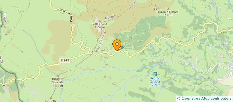 localisation de l'entreprise LE CHALET DU SOULOR  ARRENS-MARSOUS