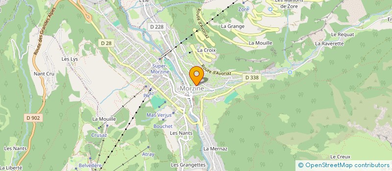 localisation de l'entreprise LE CHALET DU VERARD à MORZINE