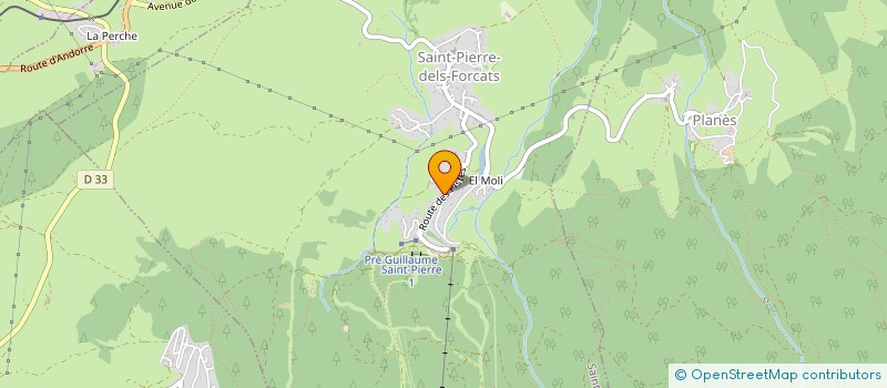 localisation de l'entreprise LE CHALET HOUSSIN  SAINT-PIERRE-DELS-FORCATS