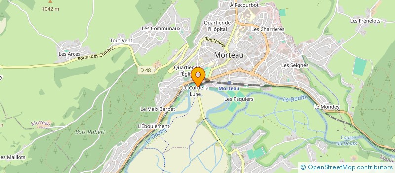 localisation de l'entreprise LE CHALET JACQUET à MORTEAU