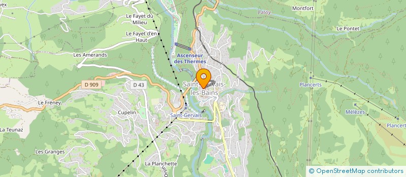 localisation de l'entreprise LE CHALET LARRIVAZ  SAINT-GERVAIS-LES-BAINS