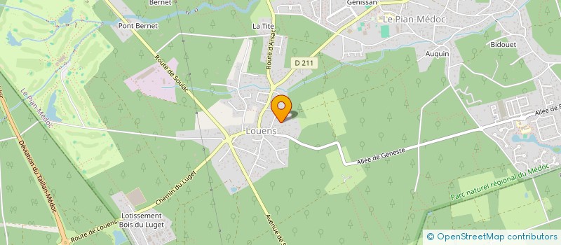 localisation de l'entreprise LE CHALET MEDOCAIN  LE PIAN MEDOC