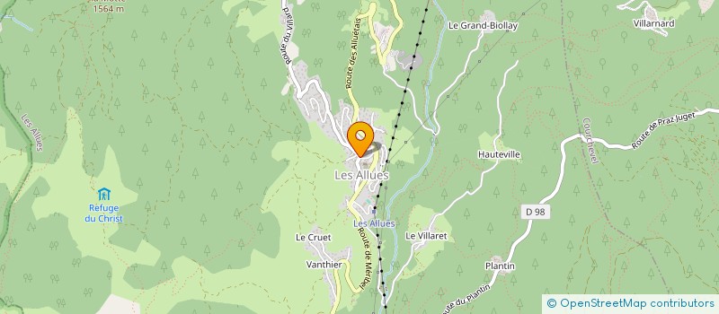 localisation de l'entreprise LE CHALET ONYX à LES ALLUES