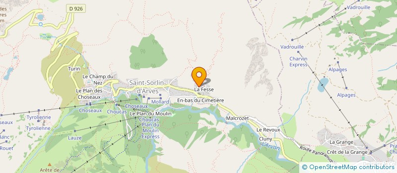 localisation de l'entreprise LE CHALET ROMAIN  SAINT SORLIN D'ARVES