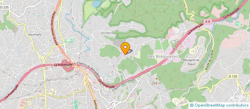 localisation de l'entreprise LE CHALET VANIZE  MOUGINS