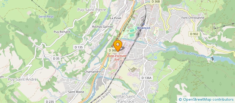 localisation de l'entreprise LE CHALLENGE DE L'AUTO à BRIANCON