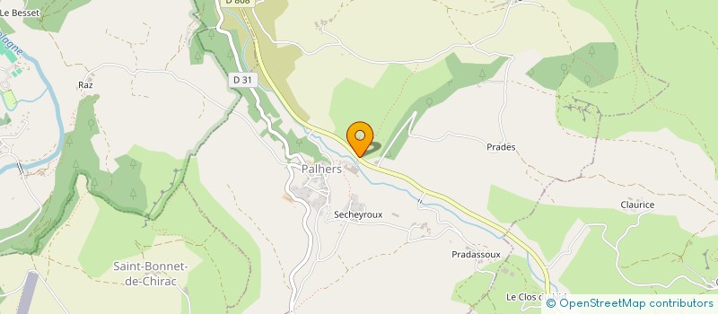 localisation de l'entreprise LE CHAMBON  PALHERS