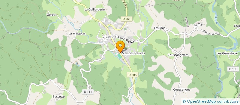 localisation de l'entreprise LE CHAMBON AMBULANCES  VIVEROLS