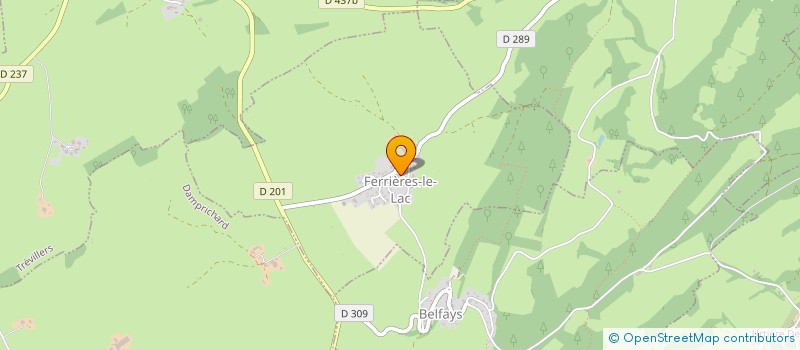 localisation de l'entreprise LE CHAMOIS  FERRIERES-LE-LAC