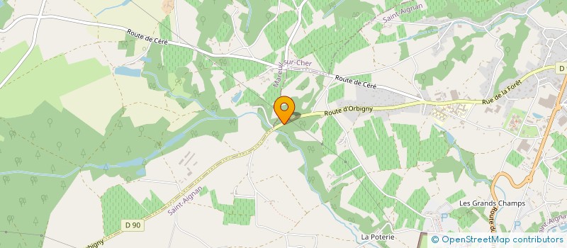 localisation de l'entreprise LE CHAMP D'A COTE à SAINT-AIGNAN