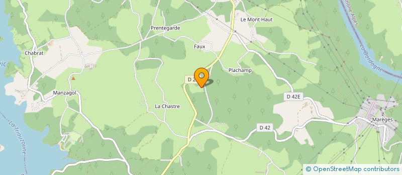 localisation de l'entreprise LE CHAMP D'HOURY  LIGINIAC