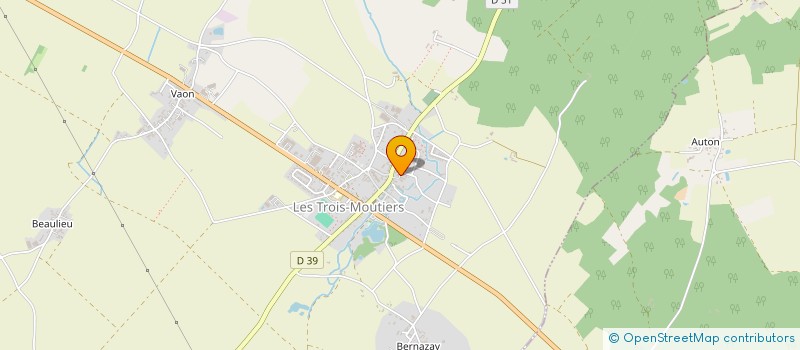 localisation de l'entreprise LE CHAMP DE L'EPINE à LES TROIS-MOUTIERS