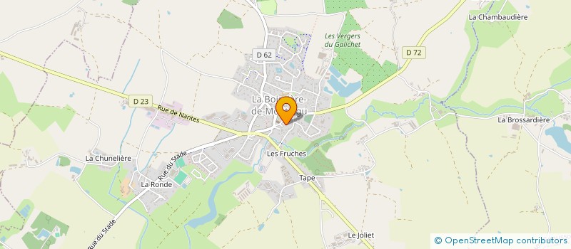 localisation de l'entreprise LE CHAMP DES FAVRES  LA BOISSIERE-DE-MONTAIGU