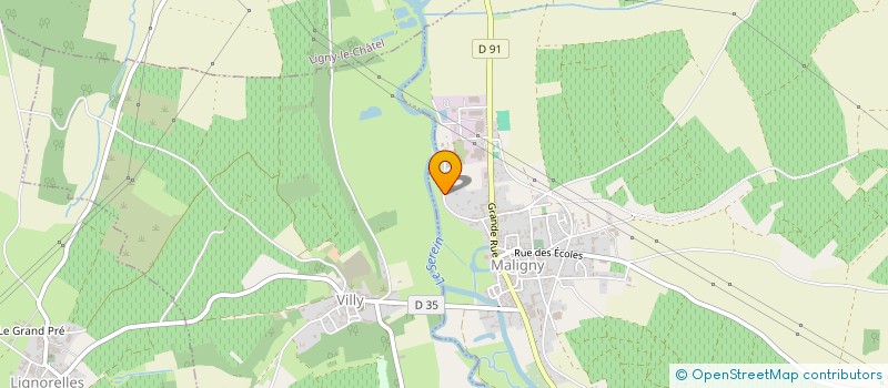 localisation de l'entreprise LE CHAMP DES PENSEES  MALIGNY