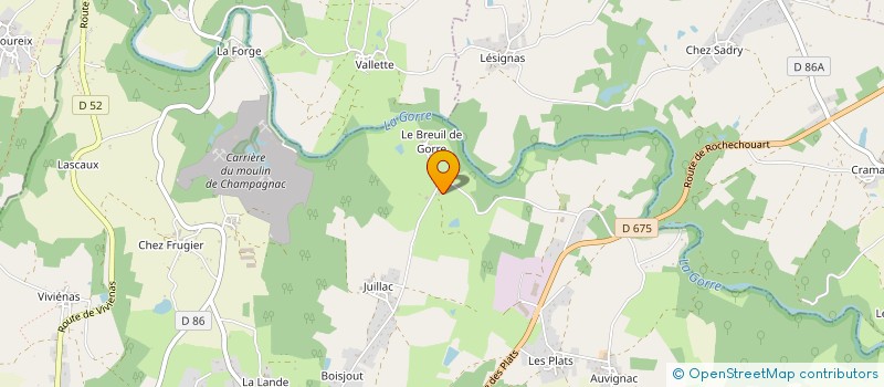 localisation de l'entreprise LE CHAMP DU BOCAL à ROCHECHOUART