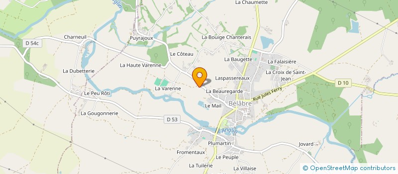 localisation de l'entreprise LE CHAMP DU GUI à BELABRE
