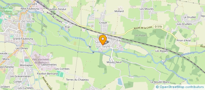 localisation de l'entreprise LE CHAMP DU PAIN  SAINT-JEAN-SUR-VEYLE