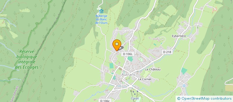 localisation de l'entreprise LE CHAMP DU ROUX  AUTRANS-MEAUDRE EN VERCORS