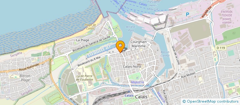 localisation de l'entreprise LE CHANNEL à CALAIS