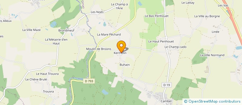 localisation de l'entreprise LE CHANT DES FRUITS  BROONS