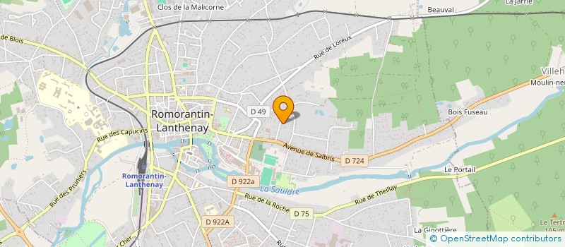 localisation de l'entreprise LE CHANT DES JARDINS  ROMORANTIN-LANTHENAY