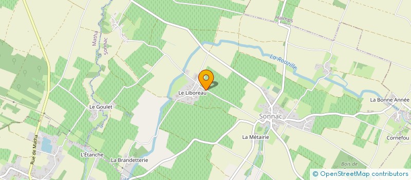 localisation de l'entreprise LE CHANT DES PEUPLIERS à SONNAC