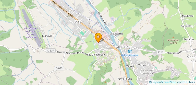 localisation de l'entreprise LE CHANTERAINE à SAINT-LIZIER