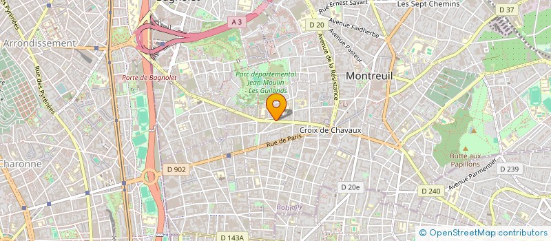 localisation de l'entreprise LE CHANZY à MONTREUIL