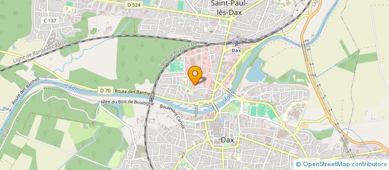 localisation de l'entreprise LE CHAPEAU DE PAILLE à DAX