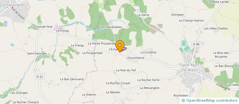 localisation de l'entreprise LE CHAPEAU DE PAILLE à SAINT-MARC-LE-BLANC