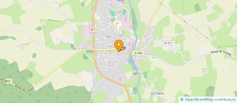 localisation de l'entreprise LE CHAPEAU ROUGE  VIBRAYE