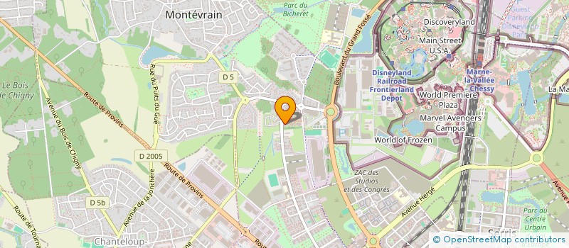 localisation de l'entreprise LE CHAPELIER JOUEUR  MONTEVRAIN