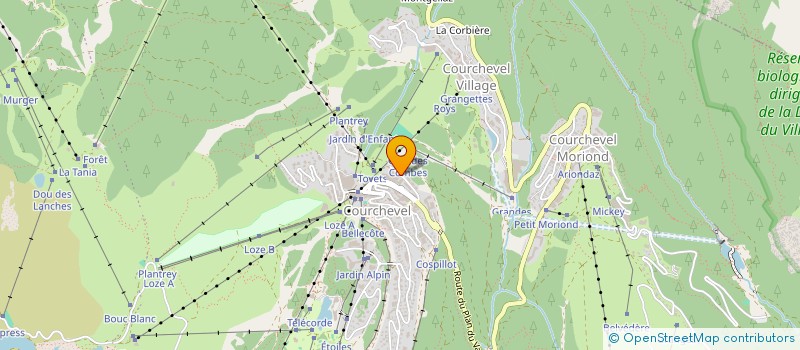 localisation de l'entreprise LE CHARDON BLEU à COURCHEVEL