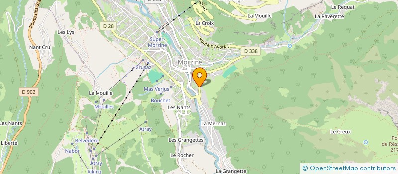 localisation de l'entreprise LE CHARDON BLEU à MORZINE