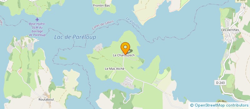 localisation de l'entreprise LE CHAROUZECH  SALLES-CURAN