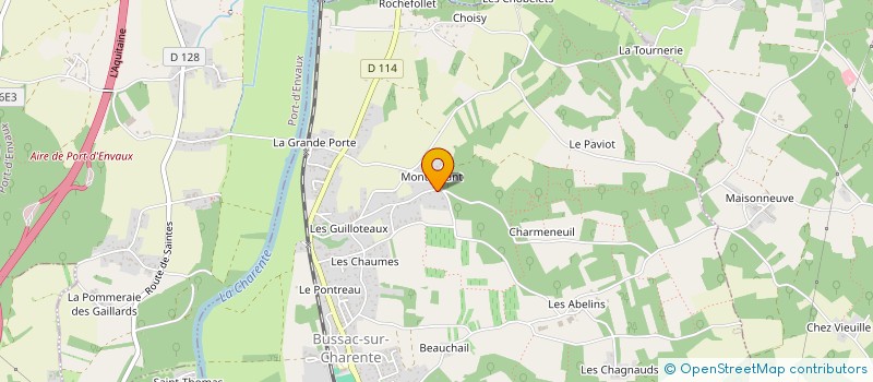 localisation de l'entreprise LE CHARRON DOUX  BUSSAC-SUR-CHARENTE