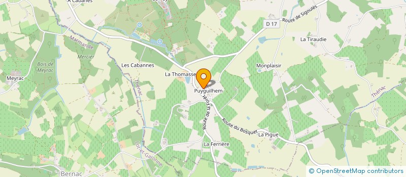 localisation de l'entreprise LE CHARTRON  THENAC