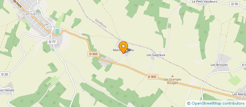 localisation de l'entreprise LE CHASTEL  CERISIERS