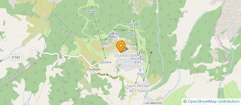 localisation de l'entreprise LE CHASTELAS à SAINT-MICHEL-DE-CHAILLOL
