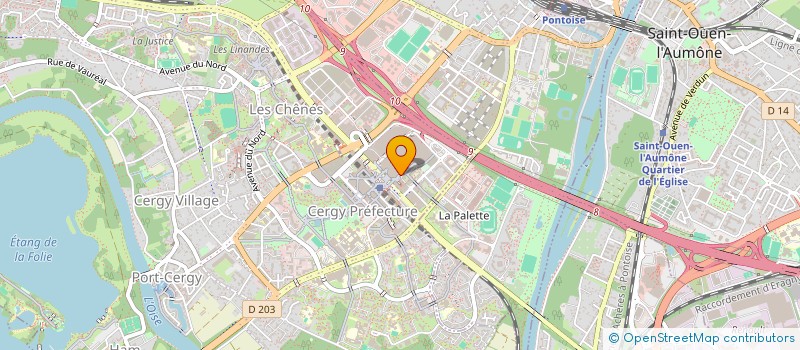 localisation de l'entreprise LE CHAT BEAUTE SARL à CERGY