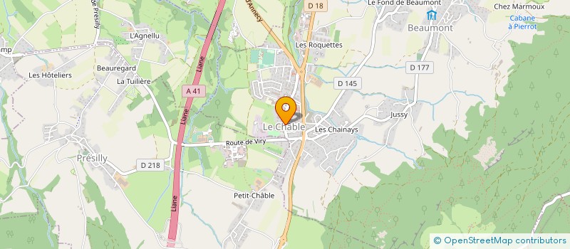 localisation de l'entreprise LE CHAT BLEU  SCIONZIER