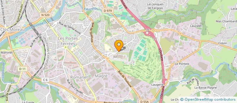 localisation de l'entreprise LE CHAT BOTTE à LIMOGES