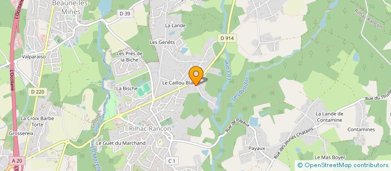 localisation de l'entreprise LE CHAT GRIS  RILHAC-RANCON